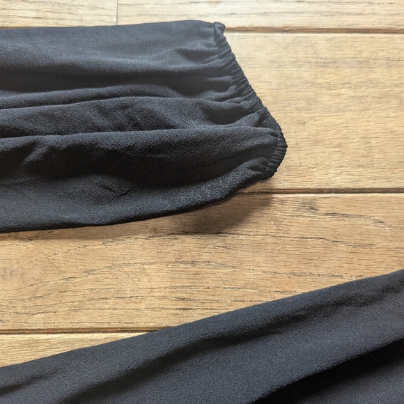 Juniors About A Girl Black Elegant Black V-neck Ruffle Dress Size Large - Picture 4 of 4